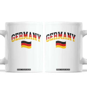 Vintage Germany Flag Coffee Mug Black Red Gold German Heritage Gift TS12 White Print Your Wear