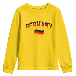 Vintage Germany Flag Youth Sweatshirt Black Red Gold German Heritage Gift TS12 Daisy Print Your Wear
