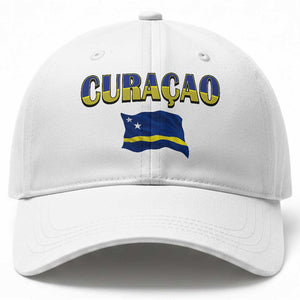 Vintage Curacao Flag Baseball Cap Dutch Caribbean Heritage Gift TS12 Print Your Wear