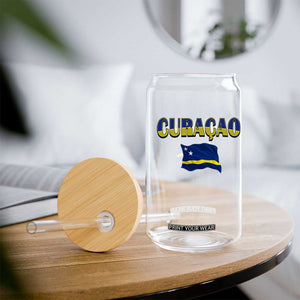 Vintage Curacao Flag Glass Can Dutch Caribbean Heritage Gift TS12 Print Your Wear