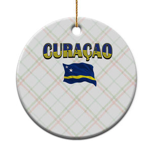 Vintage Curacao Flag Ceramic Ornament Dutch Caribbean Heritage Gift TS12 1pc Christmas Plaid Print Your Wear