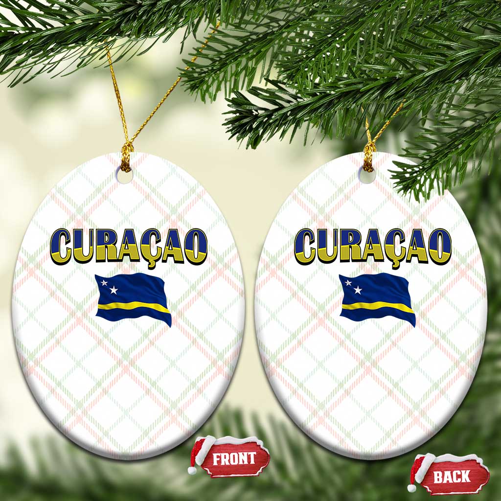Vintage Curacao Flag Ceramic Ornament Dutch Caribbean Heritage Gift TS12 Print Your Wear