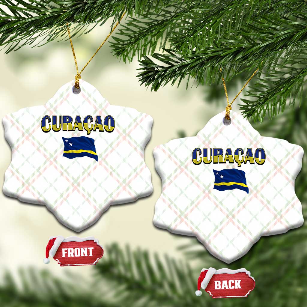 Vintage Curacao Flag Ceramic Ornament Dutch Caribbean Heritage Gift TS12 Print Your Wear