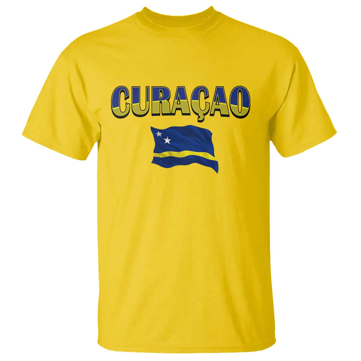 Vintage Curacao Flag T Shirt Dutch Caribbean Heritage Gift TS12 Daisy Print Your Wear