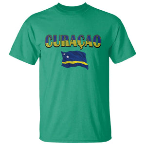 Vintage Curacao Flag T Shirt Dutch Caribbean Heritage Gift TS12 Irish Green Print Your Wear