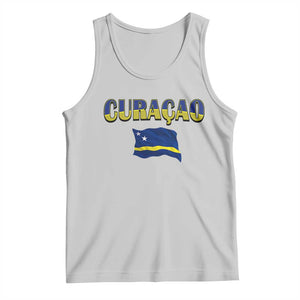 Vintage Curacao Flag Tank Top Dutch Caribbean Heritage Gift TS12 Ash Print Your Wear