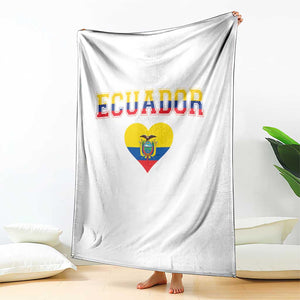 Vintage Ecuador Flag Heart Throw Blanket Proud Ecuadorian Heritage Gift TS12 Print Your Wear