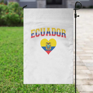 Vintage Ecuador Flag Heart Garden Flag Proud Ecuadorian Heritage Gift TS12 Print Your Wear