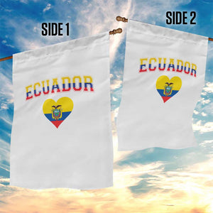 Vintage Ecuador Flag Heart Garden Flag Proud Ecuadorian Heritage Gift TS12 Print Your Wear