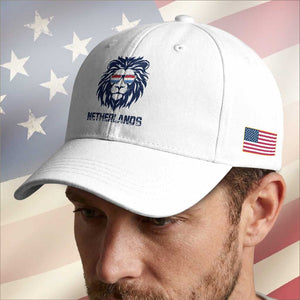 Cool Dutch Lion With Sunglasses Baseball Cap Netherlands Pride Gift TS12 Print Your Wear
