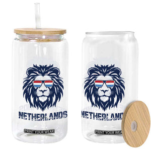 Cool Dutch Lion With Sunglasses Glass Can Netherlands Pride Gift TS12 Print Your Wear