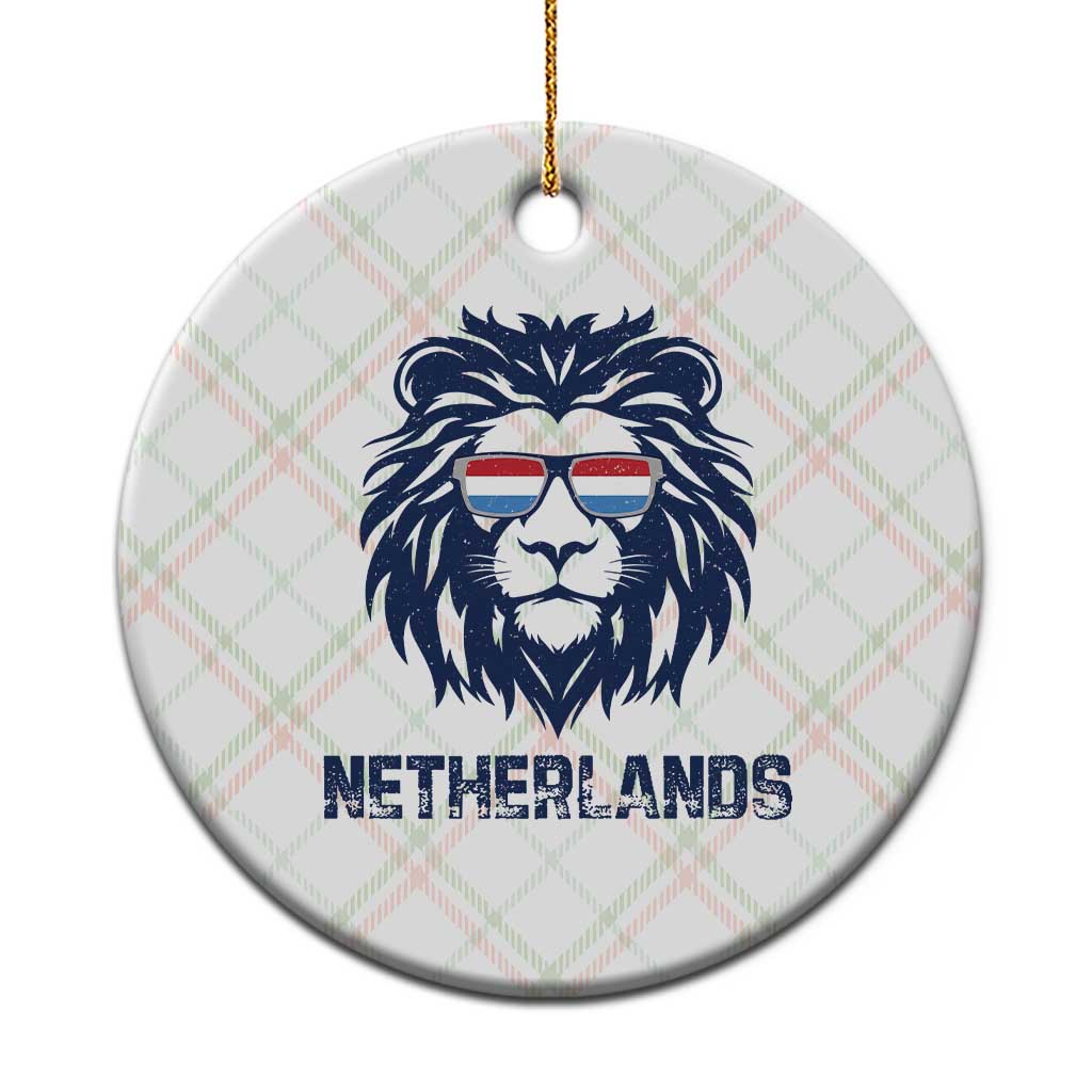Cool Dutch Lion With Sunglasses Ceramic Ornament Netherlands Pride Gift TS12 1pc Christmas Plaid Print Your Wear