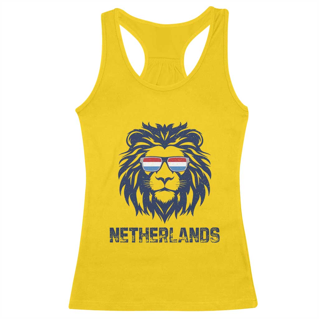 Cool Dutch Lion With Sunglasses Racerback Tank Top Netherlands Pride Gift TS12 Daisy Print Your Wear