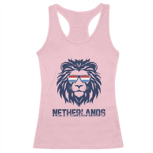 Cool Dutch Lion With Sunglasses Racerback Tank Top Netherlands Pride Gift TS12 Light Pink Print Your Wear