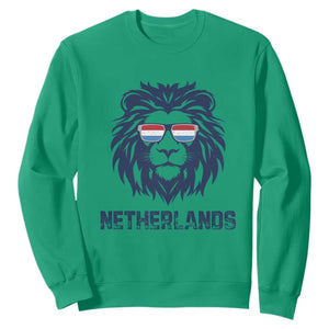Cool Dutch Lion With Sunglasses Sweatshirt Netherlands Pride Gift TS12 Irish Green Print Your Wear