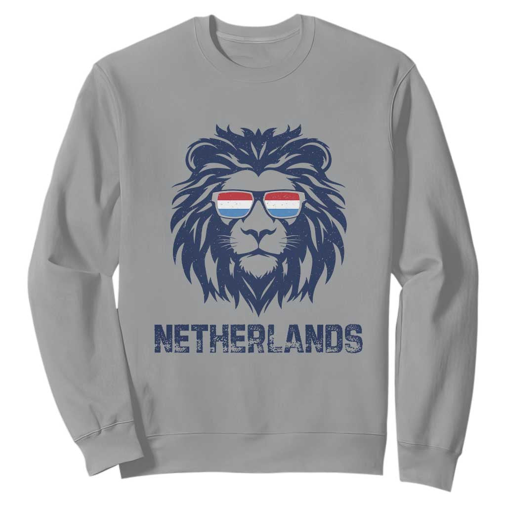 Cool Dutch Lion With Sunglasses Sweatshirt Netherlands Pride Gift TS12 Sport Gray Print Your Wear
