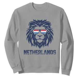 Cool Dutch Lion With Sunglasses Sweatshirt Netherlands Pride Gift TS12 Sport Gray Print Your Wear