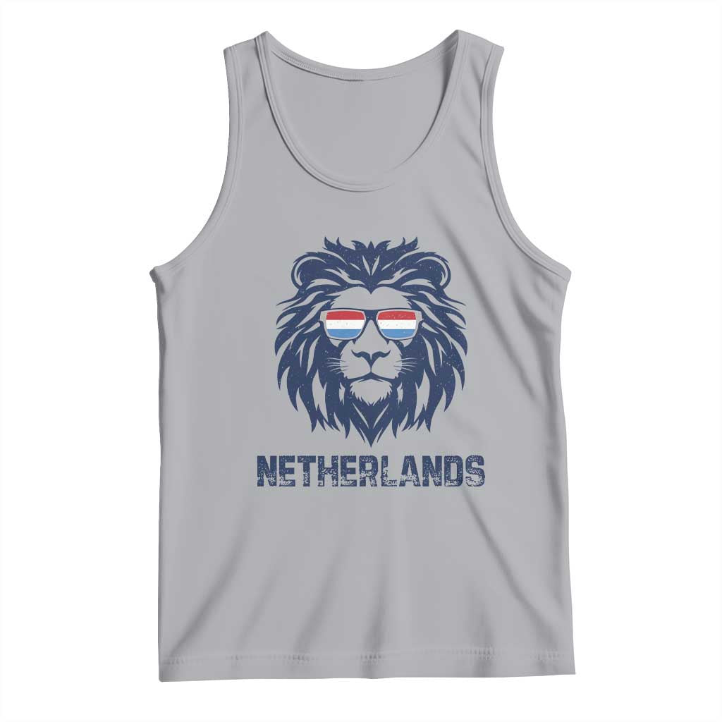 Cool Dutch Lion With Sunglasses Tank Top Netherlands Pride Gift TS12 Athletic Heather Print Your Wear