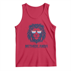 Cool Dutch Lion With Sunglasses Tank Top Netherlands Pride Gift TS12 Red Print Your Wear