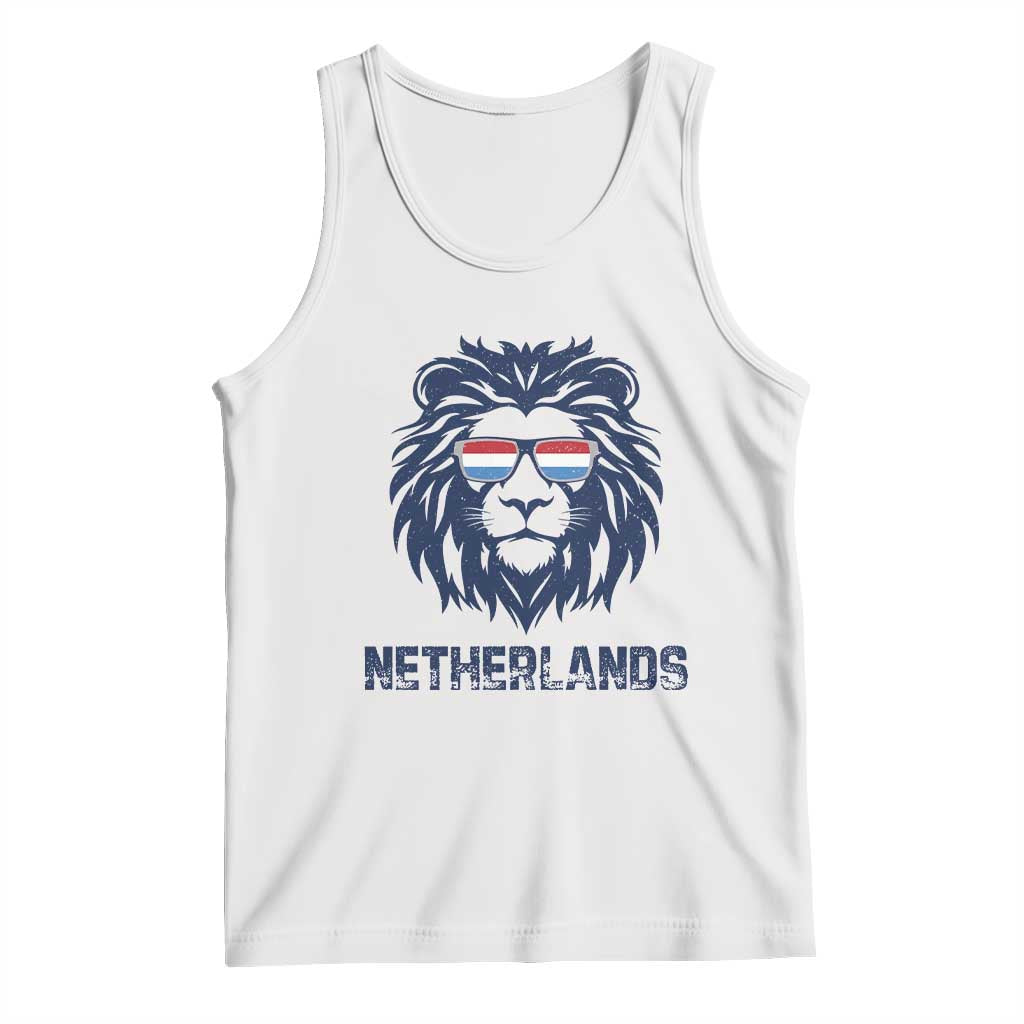 Cool Dutch Lion With Sunglasses Tank Top Netherlands Pride Gift TS12 White Print Your Wear