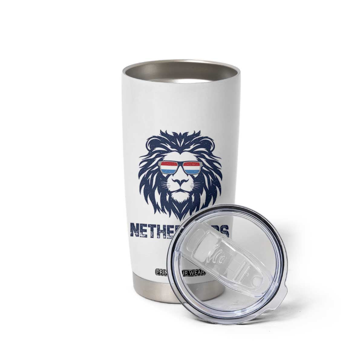 Cool Dutch Lion With Sunglasses Tumbler Cup Netherlands Pride Gift TS12 Print Your Wear
