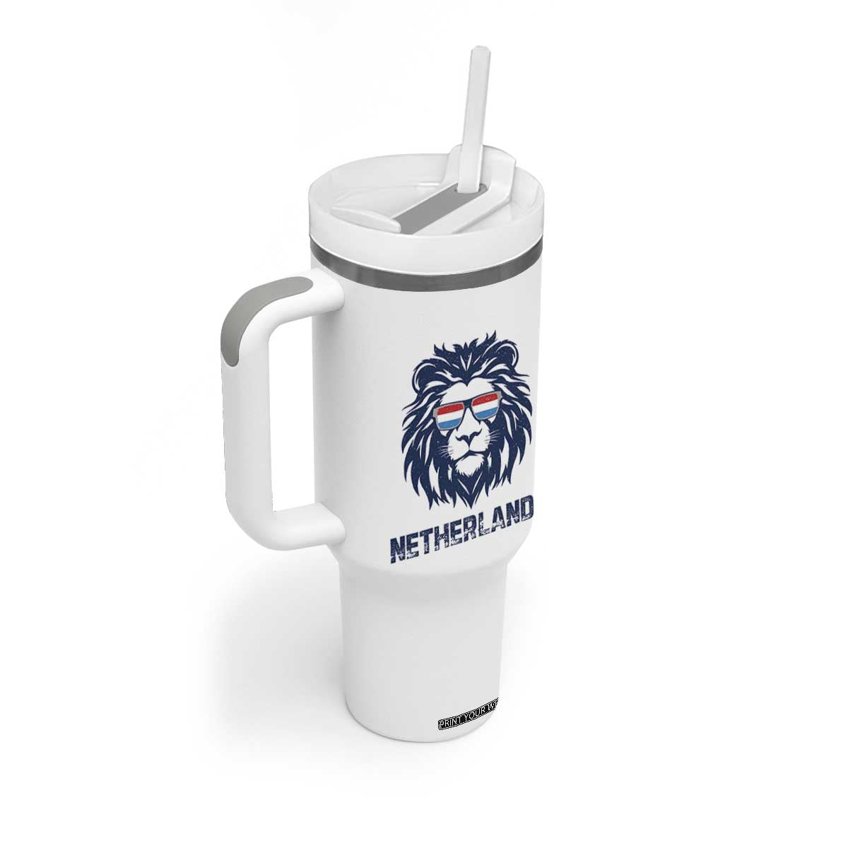Cool Dutch Lion With Sunglasses Tumbler With Handle Netherlands Pride Gift TS12 Print Your Wear