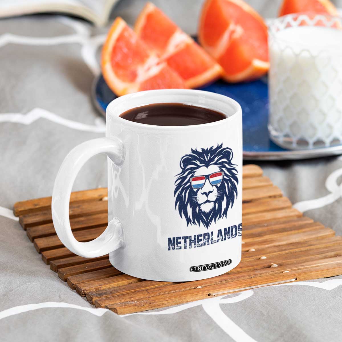 Cool Dutch Lion With Sunglasses Coffee Mug Netherlands Pride Gift TS12 Print Your Wear