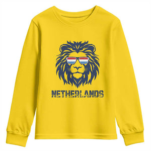 Cool Dutch Lion With Sunglasses Youth Sweatshirt Netherlands Pride Gift TS12 Daisy Print Your Wear