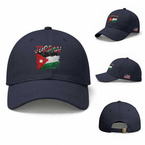 Vintage Jordan Pride Baseball Cap Proud Jordanian Roots Gift TS12 Baseball Cap Universal Fit Navy Print Your Wear
