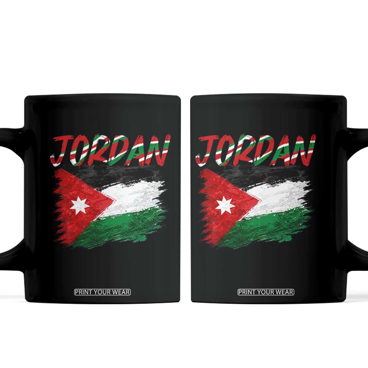 Vintage Jordan Pride Coffee Mug Proud Jordanian Roots Gift TS12 Black Print Your Wear
