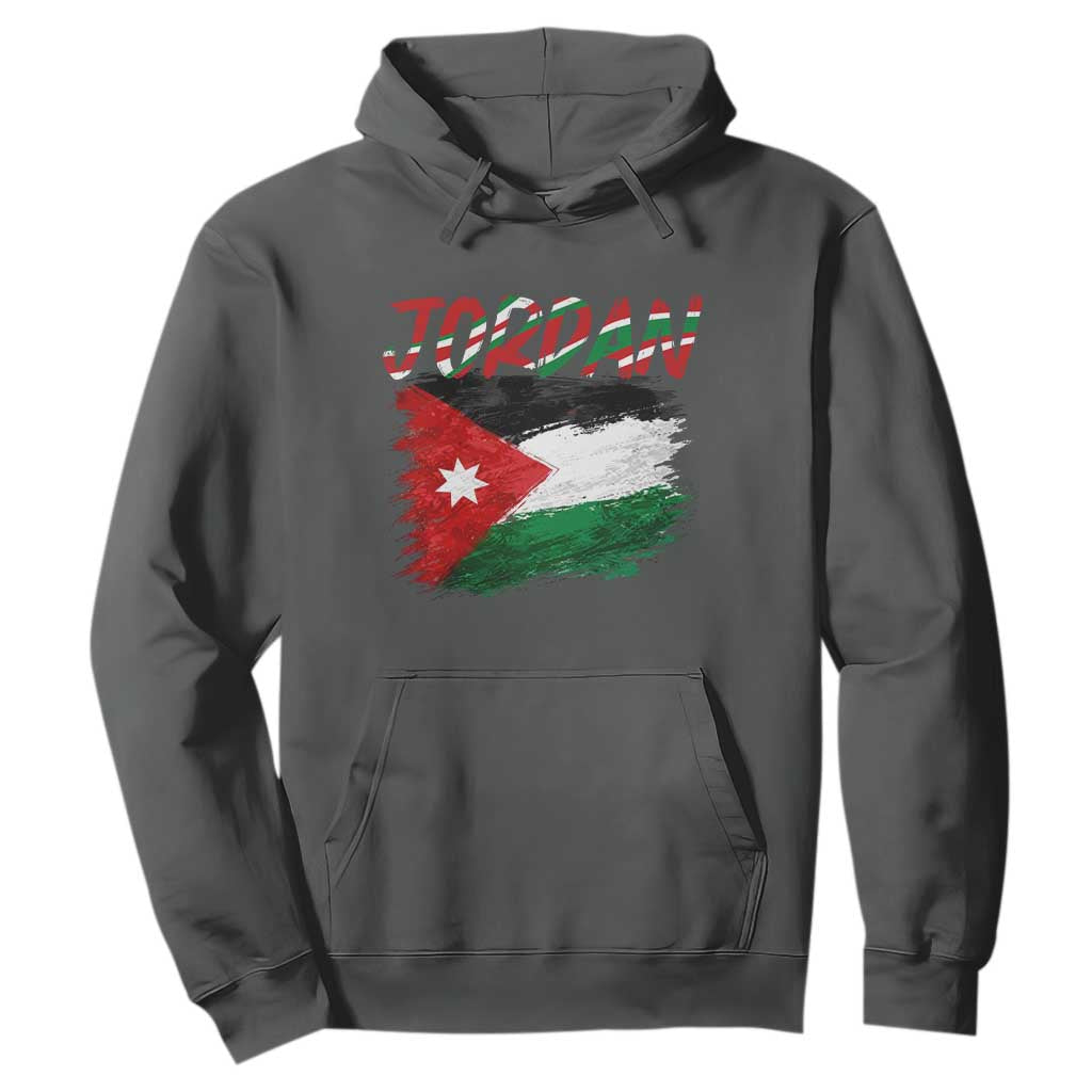 Vintage Jordan Pride Hoodie Proud Jordanian Roots Gift TS12 Dark Heather Print Your Wear