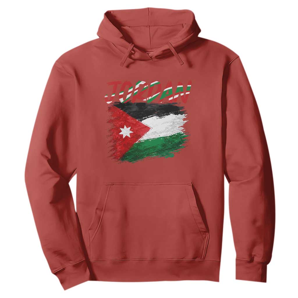 Vintage Jordan Pride Hoodie Proud Jordanian Roots Gift TS12 Red Print Your Wear