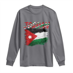 Vintage Jordan Pride Long Sleeve Shirt Proud Jordanian Roots Gift TS12 Charcoal Print Your Wear