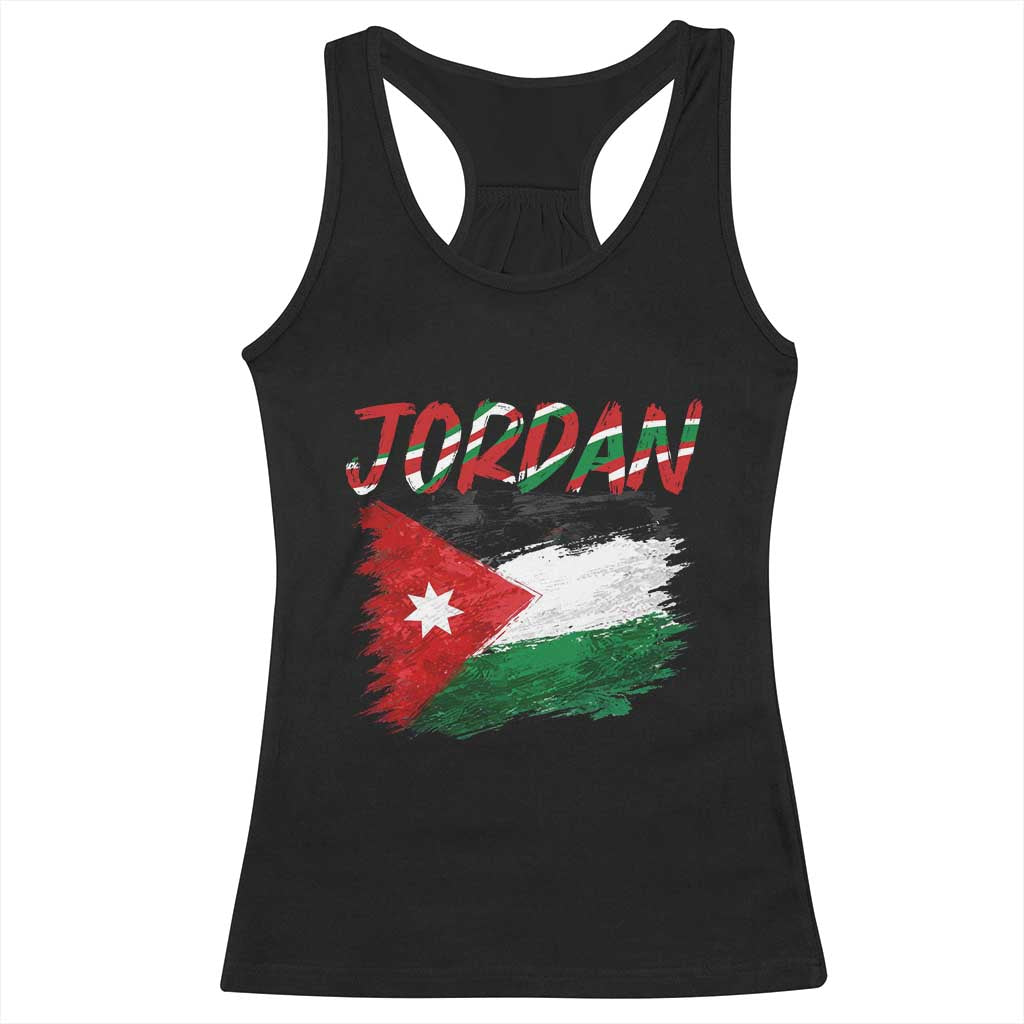 Vintage Jordan Pride Racerback Tank Top Proud Jordanian Roots Gift TS12 Black Print Your Wear