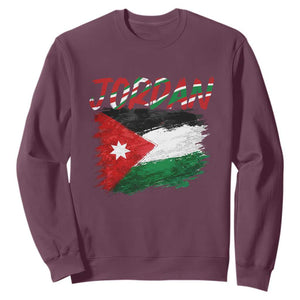 Vintage Jordan Pride Sweatshirt Proud Jordanian Roots Gift TS12 Maroon Print Your Wear