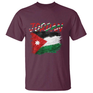 Vintage Jordan Pride T Shirt Proud Jordanian Roots Gift TS12 Maroon Print Your Wear