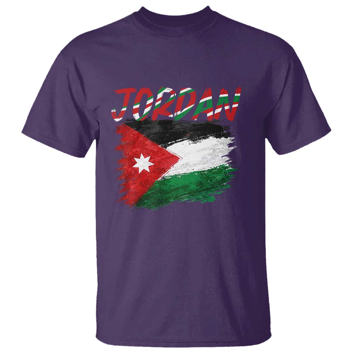 Vintage Jordan Pride T Shirt Proud Jordanian Roots Gift TS12 Purple Print Your Wear