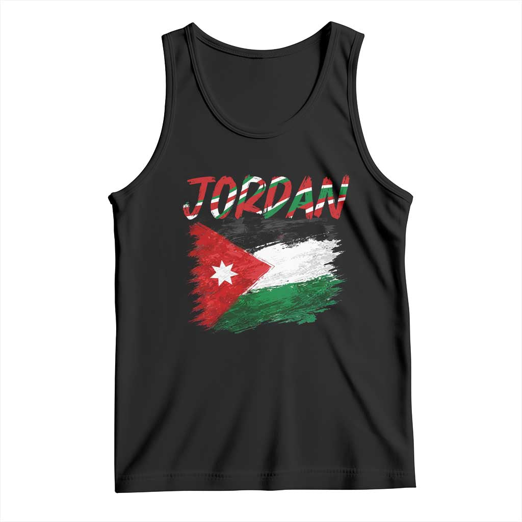 Vintage Jordan Pride Tank Top Proud Jordanian Roots Gift TS12 Black Print Your Wear