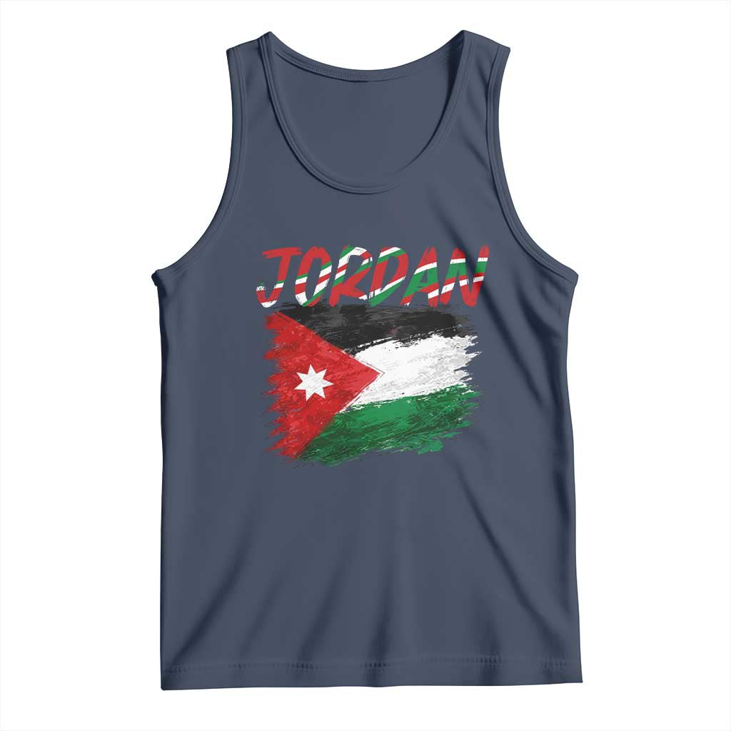 Vintage Jordan Pride Tank Top Proud Jordanian Roots Gift TS12 Navy Print Your Wear