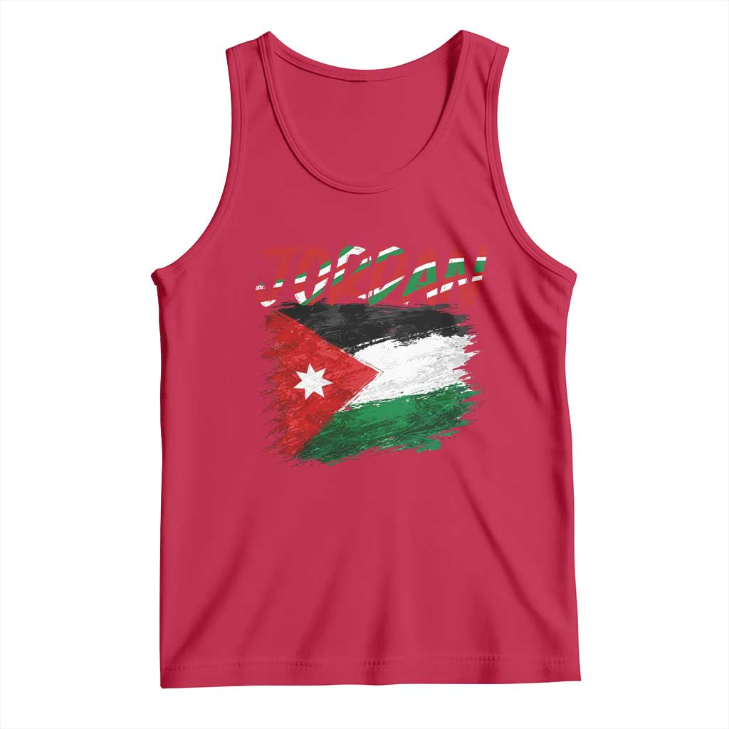 Vintage Jordan Pride Tank Top Proud Jordanian Roots Gift TS12 Red Print Your Wear