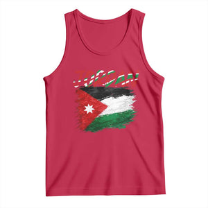 Vintage Jordan Pride Tank Top Proud Jordanian Roots Gift TS12 Red Print Your Wear
