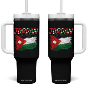 Vintage Jordan Pride Tumbler With Handle Proud Jordanian Roots Gift TS12 One Size: 40 oz Black Print Your Wear