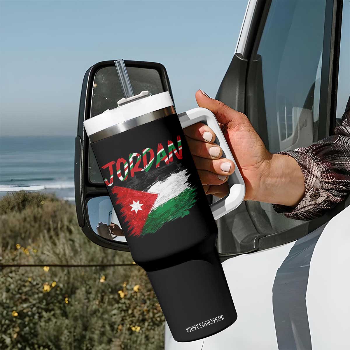 Vintage Jordan Pride Tumbler With Handle Proud Jordanian Roots Gift TS12 Print Your Wear