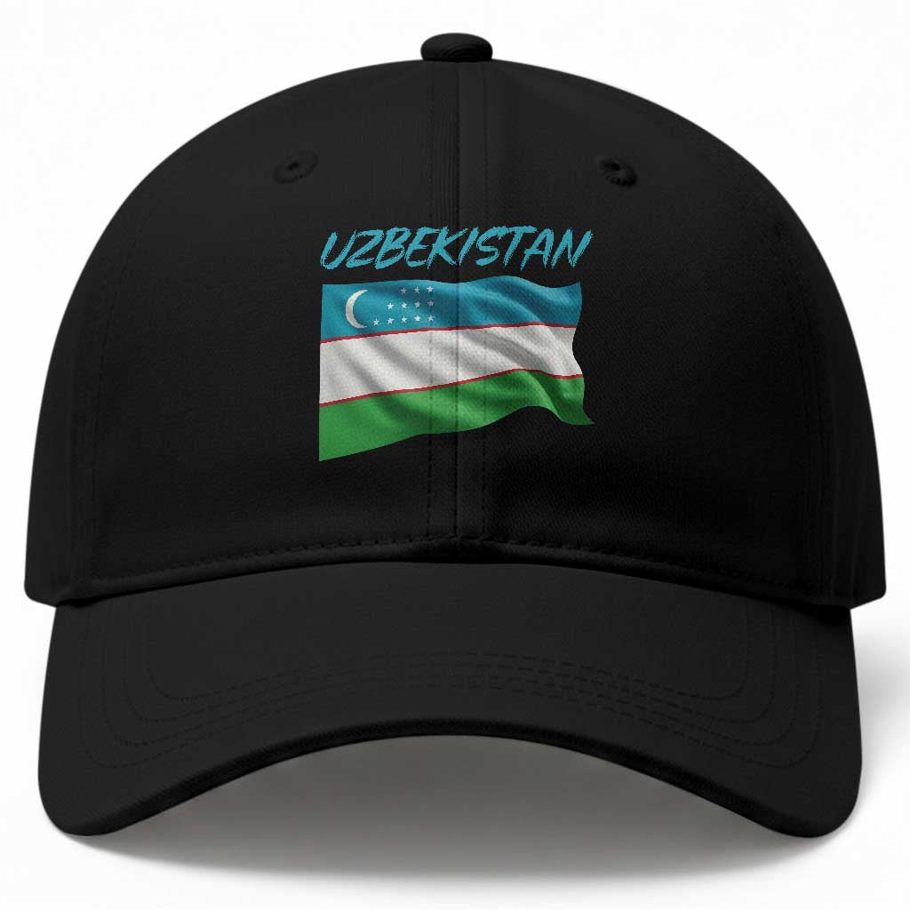 Vintage Uzbekistan Flag Baseball Cap Proud Uzbek Roots Gift TS12 Print Your Wear