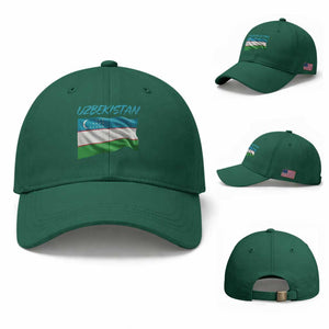 Vintage Uzbekistan Flag Baseball Cap Proud Uzbek Roots Gift TS12 Baseball Cap Universal Fit Irish Green Print Your Wear