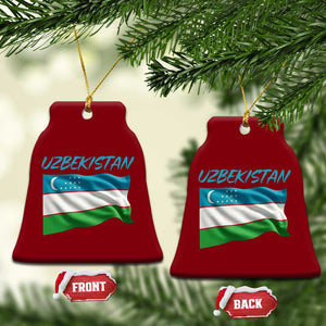 Vintage Uzbekistan Flag Ceramic Ornament Proud Uzbek Roots Gift TS12 Print Your Wear