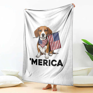 Patriotic Beagle Lover 4th Of July Dog Throw Blanket Merica Pride TS12 Print Your Wear