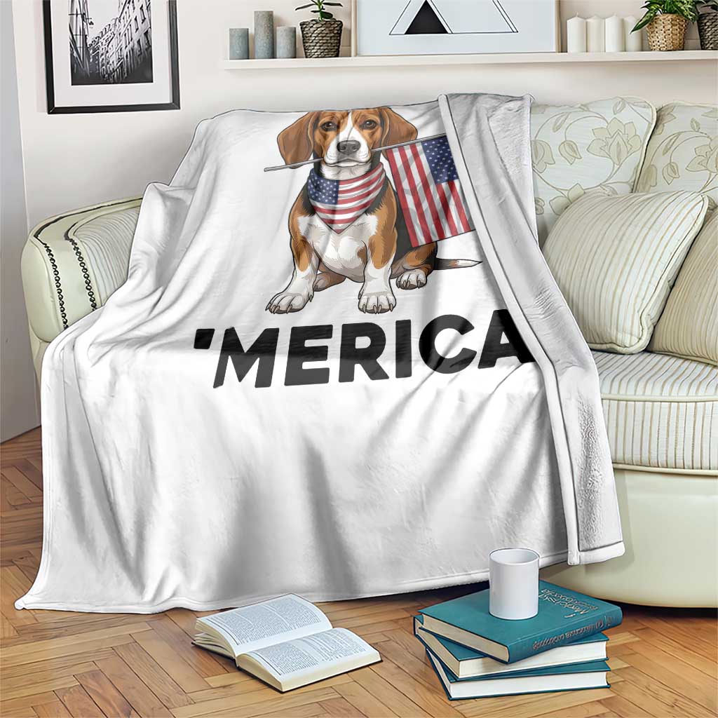 Patriotic Beagle Lover 4th Of July Dog Throw Blanket Merica Pride TS12 Print Your Wear