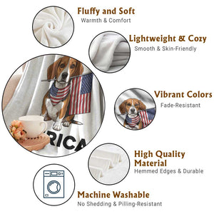 Patriotic Beagle Lover 4th Of July Dog Throw Blanket Merica Pride TS12 Print Your Wear