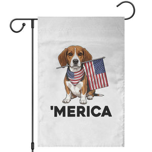 Patriotic Beagle Lover 4th Of July Dog Garden Flag Merica Pride TS12 White Print Your Wear